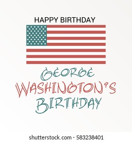 Vector illustration of a Banner  For George Washington Birthday.
