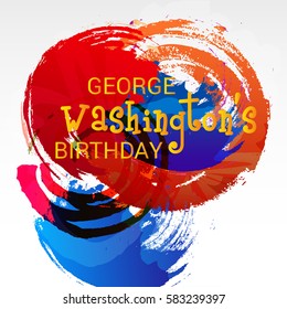 Vector illustration of a Banner  For George Washington Birthday.