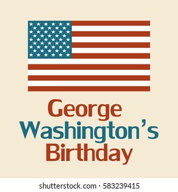 Vector illustration of a Banner  For George Washington Birthday.