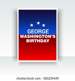 Vector illustration of a Banner  For George Washington Birthday.