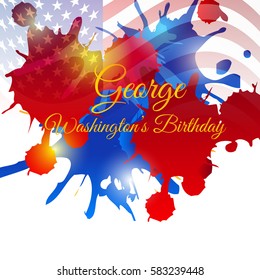 Vector illustration of a Banner  For George Washington Birthday.