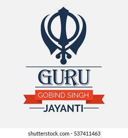 Vector illustration of a Banner for Guru Gobind Singh Jayanti.