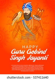 Vector illustration of a Banner for Guru Gobind Singh Jayanti.