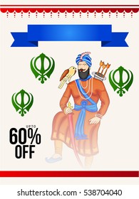 Vector illustration of a Banner for Guru Gobind Singh Jayanti.