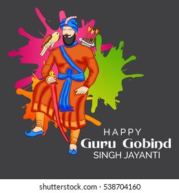 Vector illustration of a Banner for Guru Gobind Singh Jayanti.