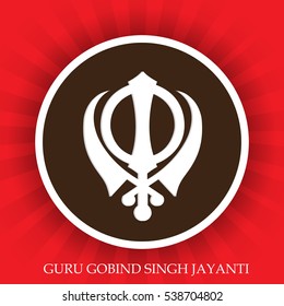 Vector illustration of a Banner for Guru Gobind Singh Jayanti.