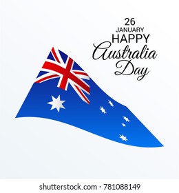 Vector illustration Of a Banner for Happy Australia Day.