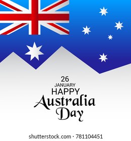 Vector illustration Of a Banner for Happy Australia Day.