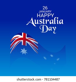 Vector illustration Of a Banner for Happy Australia Day.