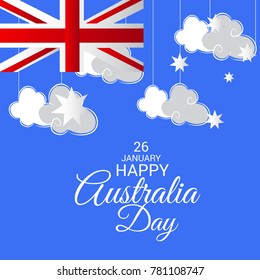 Vector illustration Of a Banner for Happy Australia Day.