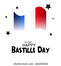 Vector illustration of a Banner for Happy Bastille Day.