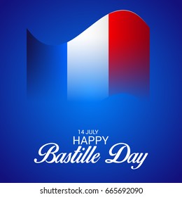 Vector illustration of a Banner for Happy Bastille Day.