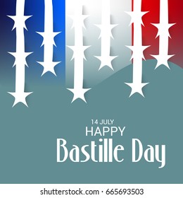 Vector illustration of a Banner for Happy Bastille Day.