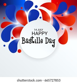 Vector illustration of a Banner for Happy Bastille Day.