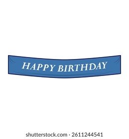 vector illustration of a banner happy birhtday
