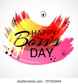 Vector illustration of a Banner for Happy Boss's Day.