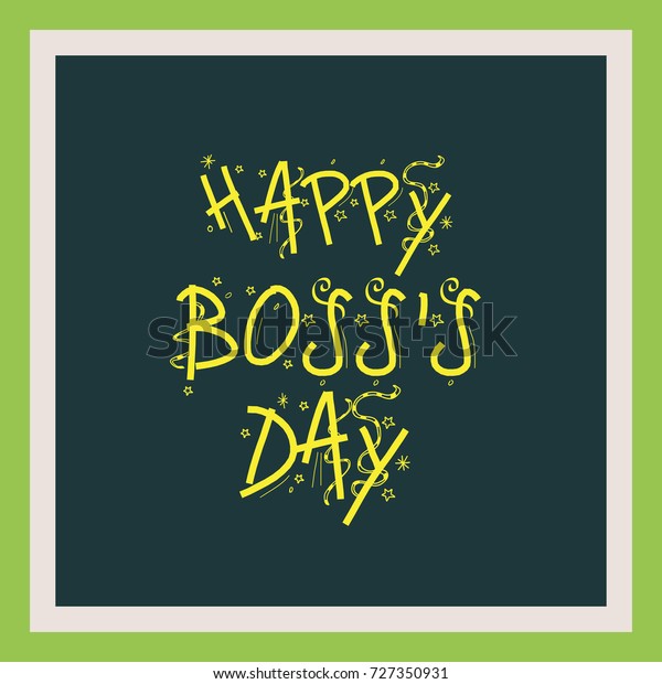 Vector Illustration Banner Happy Bosss Day Stock Vector (Royalty Free ...