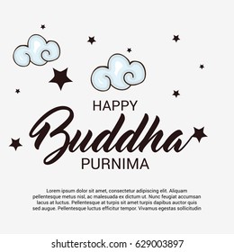 Vector illustration of a Banner for Happy Buddha Purnima.