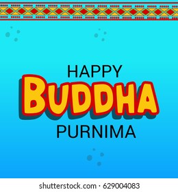 Vector illustration of a Banner for Happy Buddha Purnima.