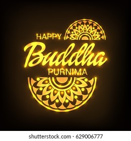 Vector illustration of a Banner for Happy Buddha Purnima.