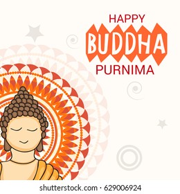 Vector illustration of a Banner for Happy Buddha Purnima.