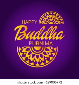Vector illustration of a Banner for Happy Buddha Purnima.