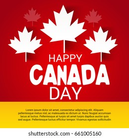Vector illustration of a Banner for Happy Canada Day.