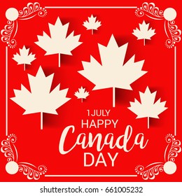 Vector illustration of a Banner for Happy Canada Day.