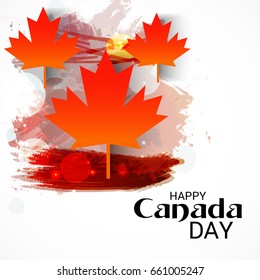 Vector illustration of a Banner for Happy Canada Day.