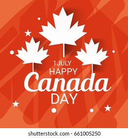 Vector illustration of a Banner for Happy Canada Day.