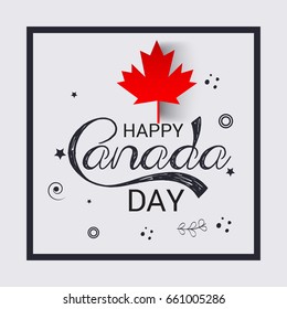 Vector illustration of a Banner for Happy Canada Day.