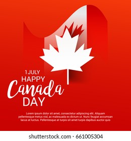 Vector illustration of a Banner for Happy Canada Day.