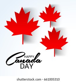 Vector illustration of a Banner for Happy Canada Day.