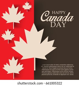 Vector illustration of a Banner for Happy Canada Day.