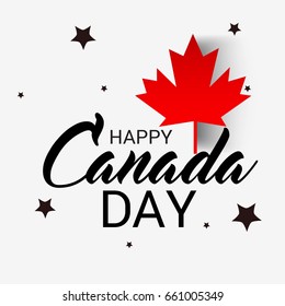 Vector illustration of a Banner for Happy Canada Day.