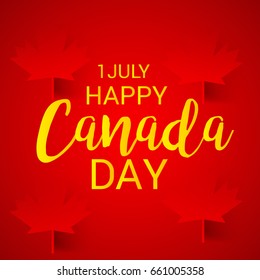 Vector illustration of a Banner for Happy Canada Day.