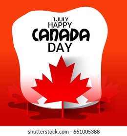 Vector illustration of a Banner for Happy Canada Day.