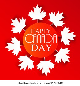 Vector illustration of a Banner for Happy Canada day.