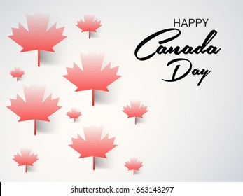 Vector illustration of a Banner for Happy Canada day.