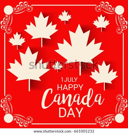 Vector illustration of a Banner for Happy Canada Day.