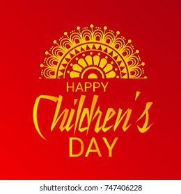 Vector illustration of a Banner for Happy Children's Day.