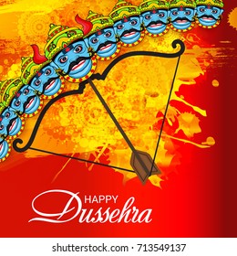 Vector illustration of a Banner for Happy Dussehra.