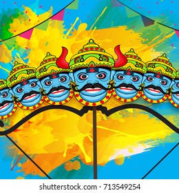 Vector illustration of a Banner for Happy Dussehra.