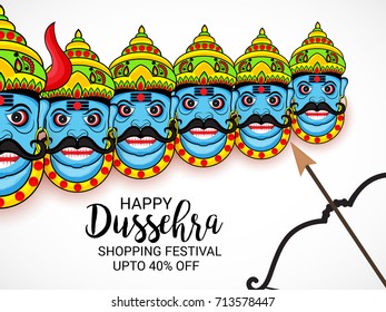 Vector illustration of a Banner for Happy Dussehra.
