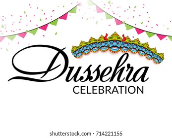 Vector illustration of a Banner for Happy Dussehra.