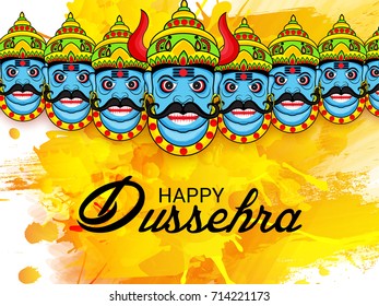 Vector illustration of a Banner for Happy Dussehra.