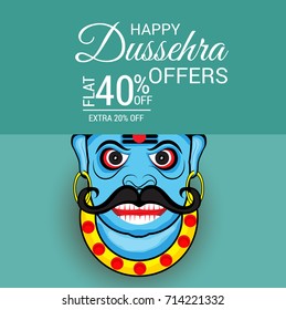 Vector illustration of a Banner for Happy Dussehra.