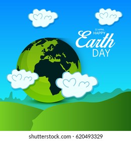 Vector illustration of a Banner for Happy Earth Day.