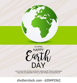Vector illustration of a Banner for Happy Earth Day.