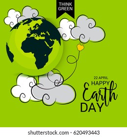 Vector illustration of a Banner for Happy Earth Day.